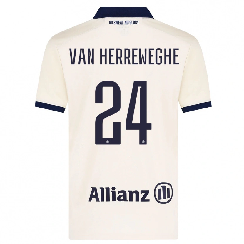 Danxen Kinder Febe Van Herreweghe #24 Beige Schwarz Auswärtstrikot Trikot 2026/27 T-Shirt Österreich