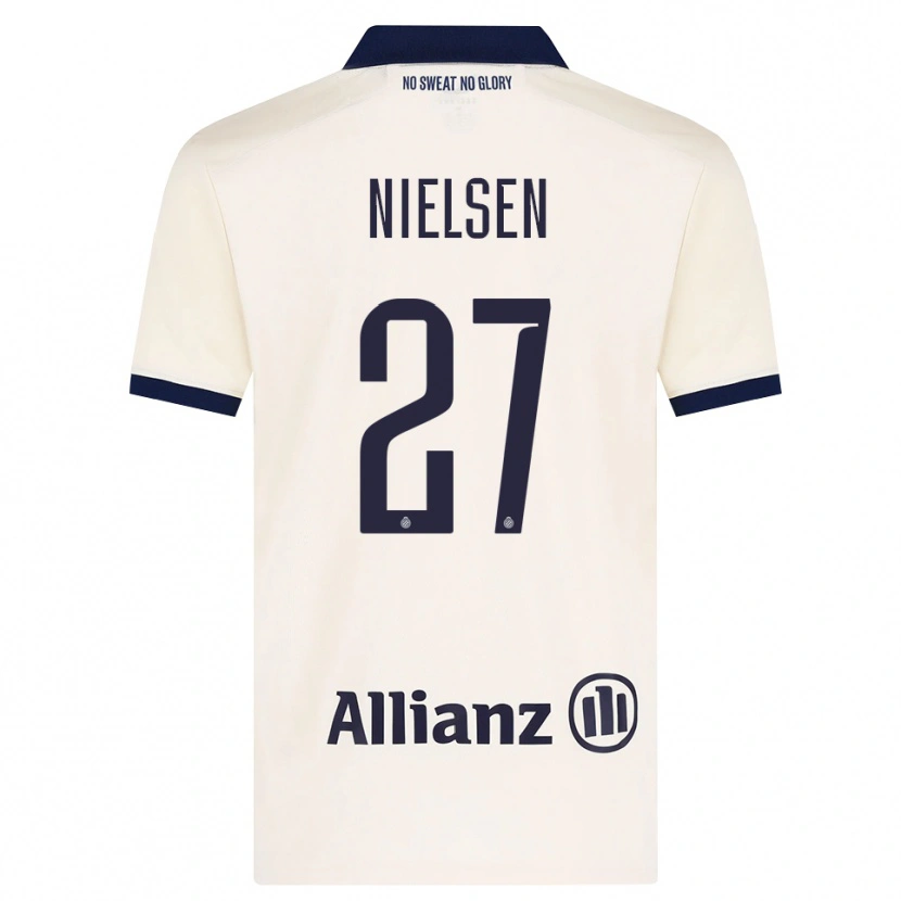 Danxen Kinder Casper Nielsen #27 Beige Schwarz Auswärtstrikot Trikot 2026/27 T-Shirt Österreich