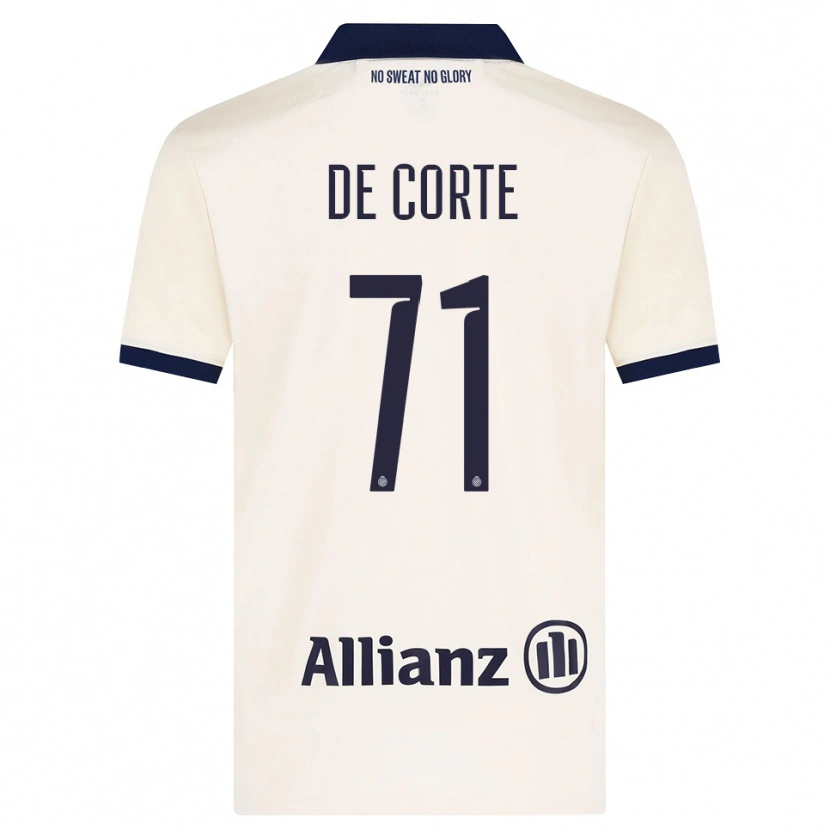 Danxen Kinder Axl De Corte #71 Beige Schwarz Auswärtstrikot Trikot 2026/27 T-Shirt Österreich