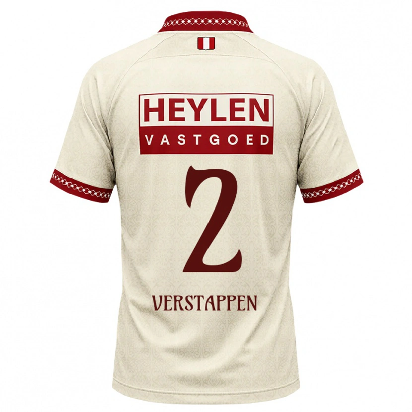 Danxen Kinder Jayden Verstappen #2 Beige Rot Auswärtstrikot Trikot 2026/27 T-Shirt Österreich