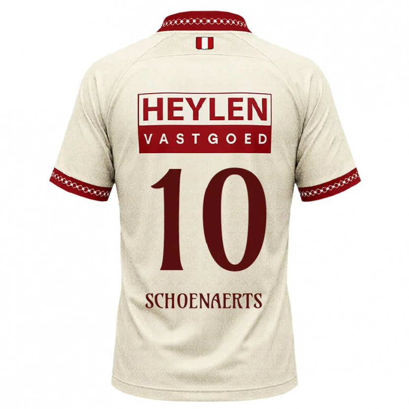 Danxen Kinder Nand Schoenaerts #10 Beige Rot Auswärtstrikot Trikot 2026/27 T-Shirt Österreich