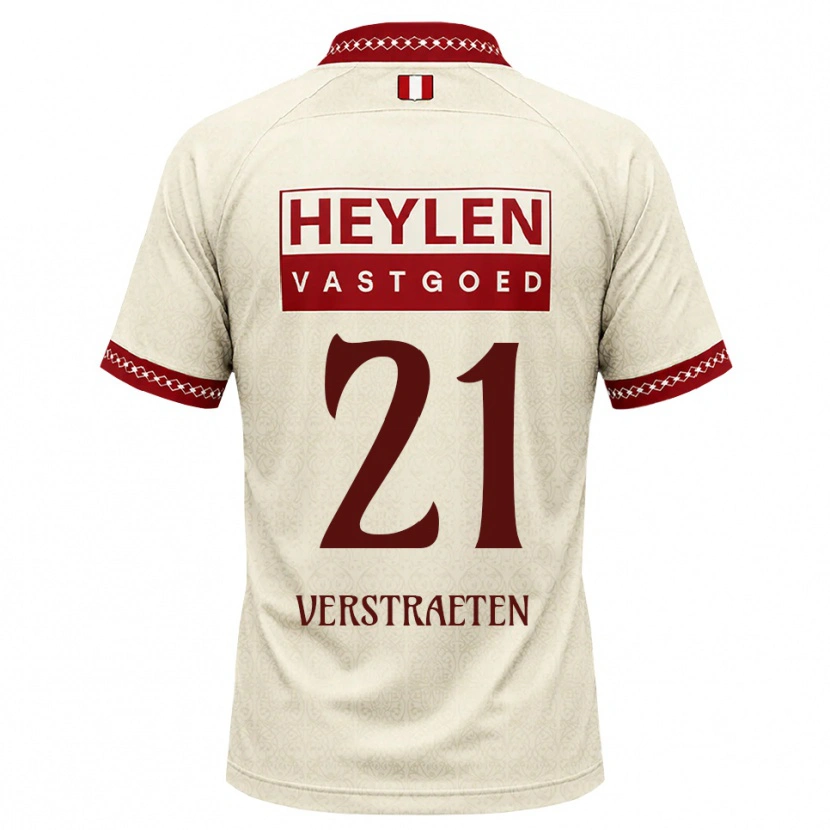 Danxen Kinder Andreas Verstraeten #21 Beige Rot Auswärtstrikot Trikot 2026/27 T-Shirt Österreich
