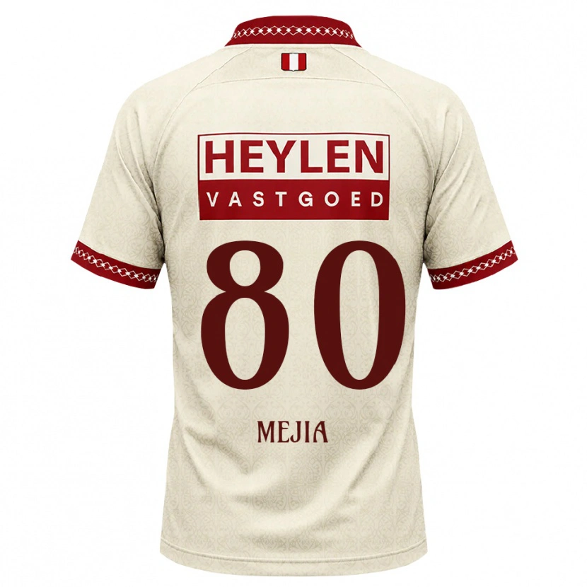 Danxen Kinder Carlos Mejia #80 Beige Rot Auswärtstrikot Trikot 2026/27 T-Shirt Österreich