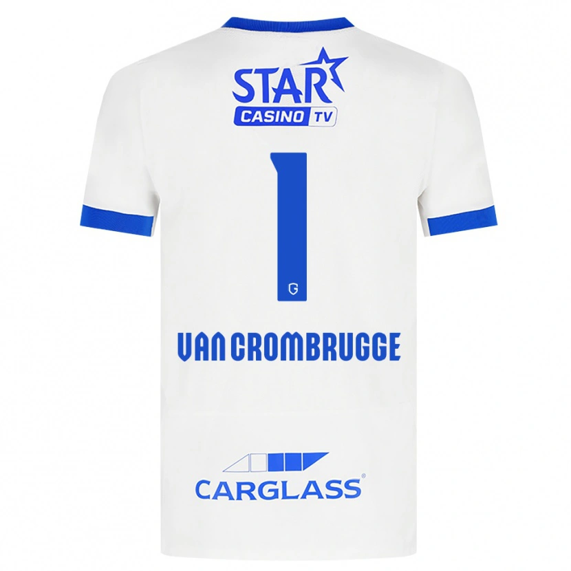 Danxen Kinder Hendrik Van Crombrugge #1 Weiß Blau Auswärtstrikot Trikot 2026/27 T-Shirt Österreich