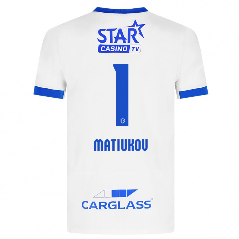 Danxen Kinder Platon Matiukov #1 Weiß Blau Auswärtstrikot Trikot 2026/27 T-Shirt Österreich