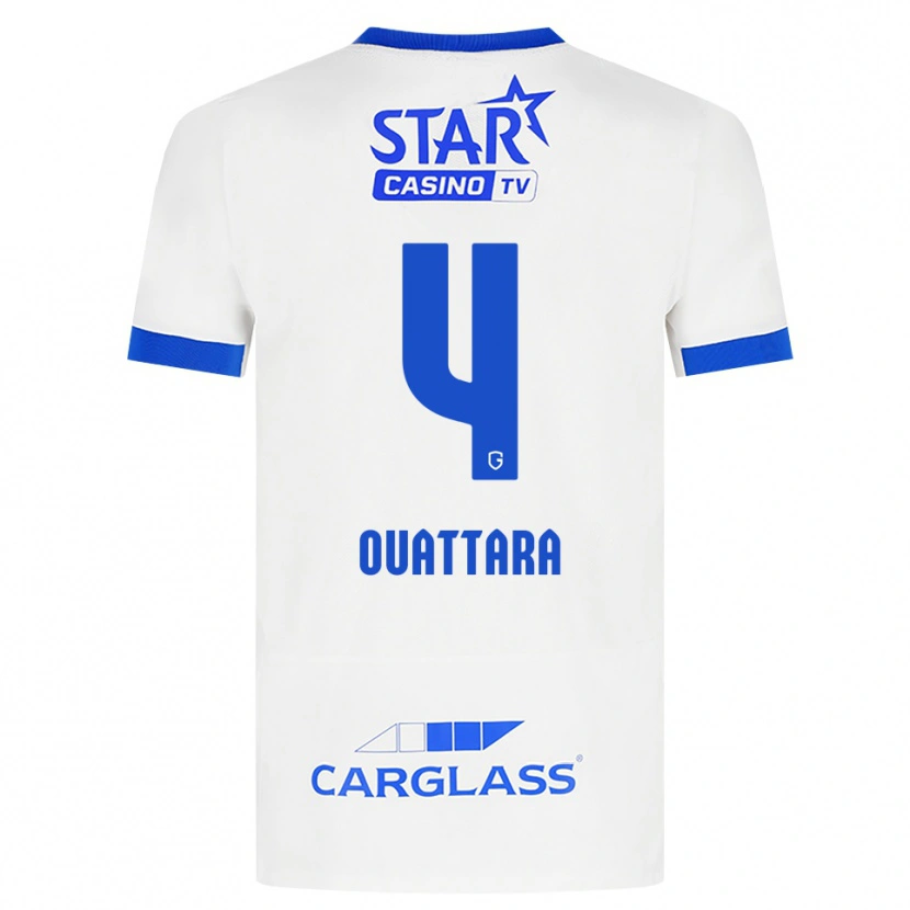 Danxen Kinder Aziz Ouattara #4 Weiß Blau Auswärtstrikot Trikot 2026/27 T-Shirt Österreich