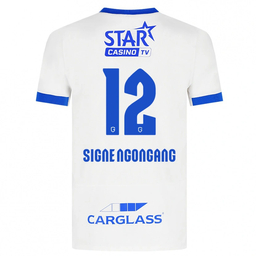 Danxen Kinder Yannick Signe Ngongang #12 Weiß Blau Auswärtstrikot Trikot 2026/27 T-Shirt Österreich