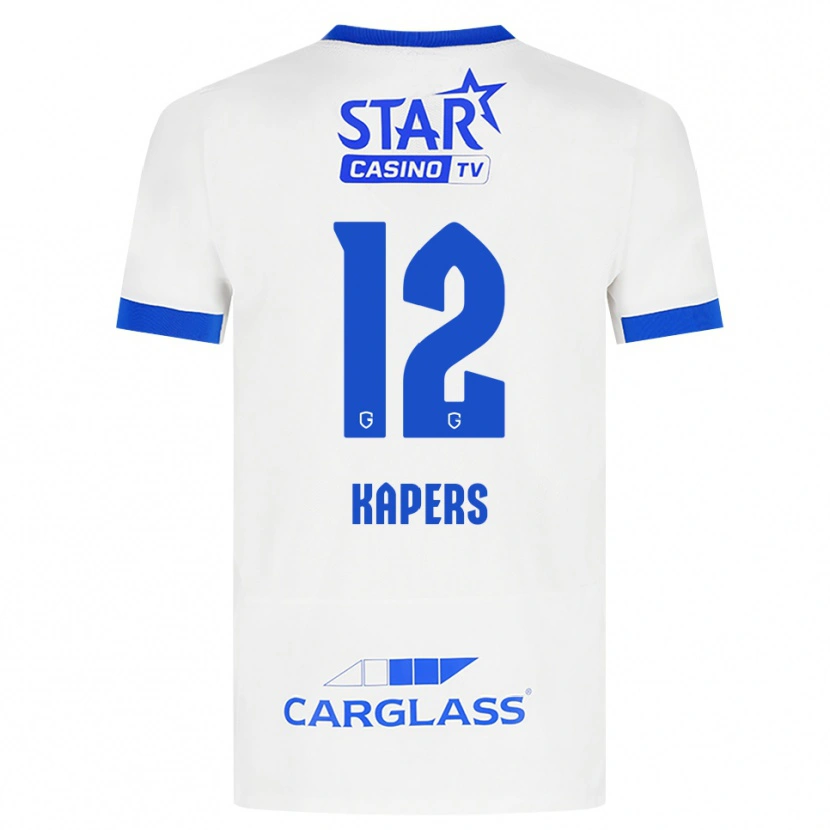 Danxen Kinder Wout Kapers #12 Weiß Blau Auswärtstrikot Trikot 2026/27 T-Shirt Österreich