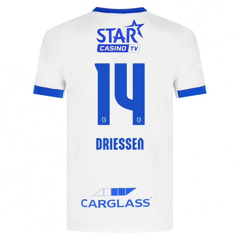 Danxen Kinder Jelle Driessen #14 Weiß Blau Auswärtstrikot Trikot 2026/27 T-Shirt Österreich