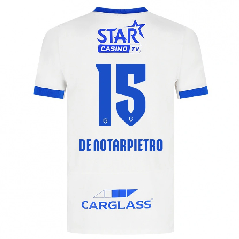 Danxen Kinder Matteo De Notarpietro #15 Weiß Blau Auswärtstrikot Trikot 2026/27 T-Shirt Österreich