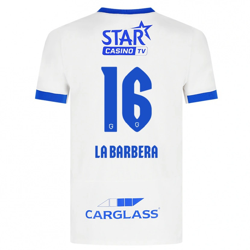 Danxen Kinder Yonni La Barbera #16 Weiß Blau Auswärtstrikot Trikot 2026/27 T-Shirt Österreich