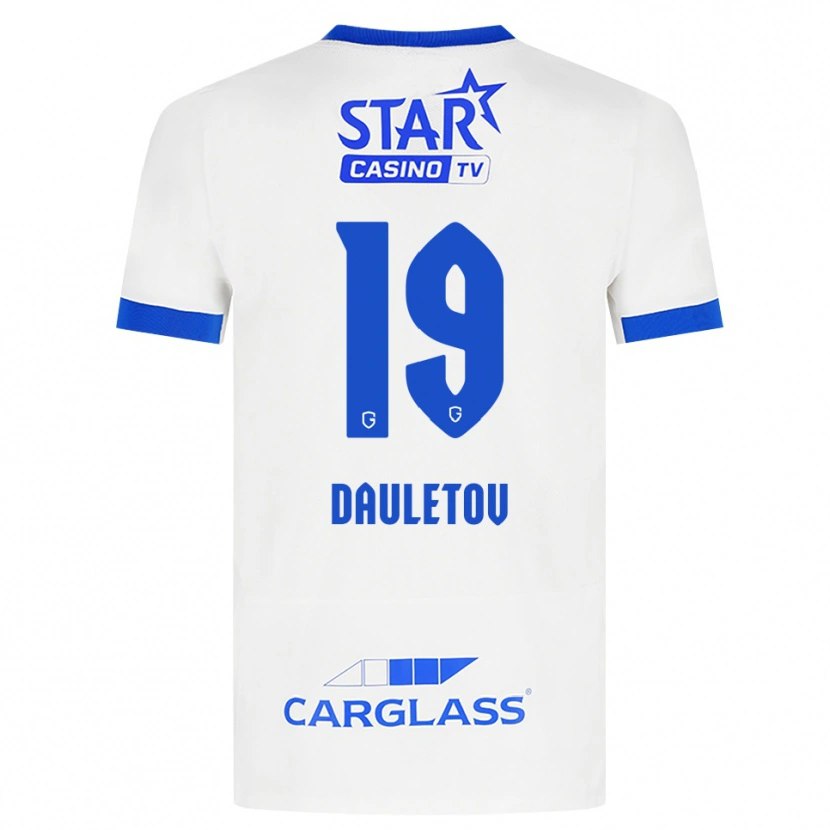 Danxen Kinder Shakhmurat Dauletov #19 Weiß Blau Auswärtstrikot Trikot 2026/27 T-Shirt Österreich