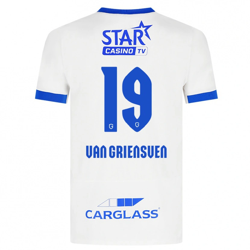 Danxen Kinder Evy Van Griensven #19 Weiß Blau Auswärtstrikot Trikot 2026/27 T-Shirt Österreich