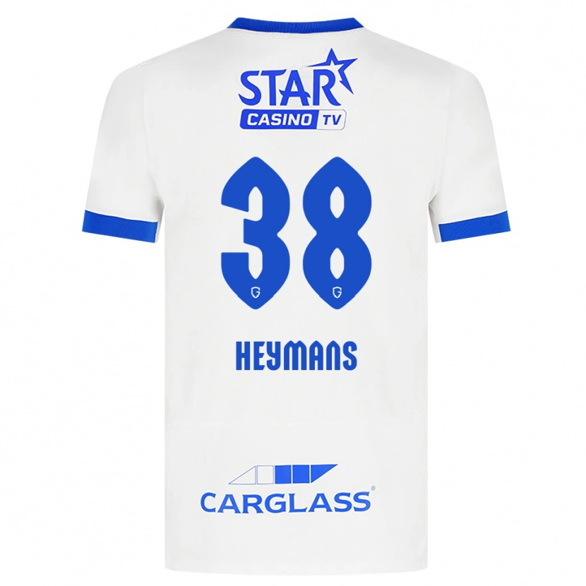Danxen Kinder Daan Heymans #38 Weiß Blau Auswärtstrikot Trikot 2026/27 T-Shirt Österreich