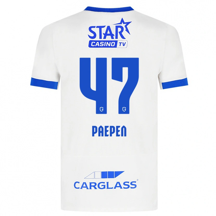 Danxen Kinder Sam Paepen #47 Weiß Blau Auswärtstrikot Trikot 2026/27 T-Shirt Österreich