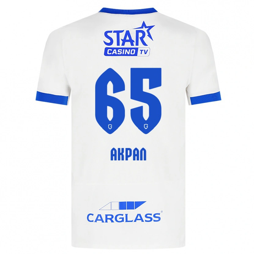 Danxen Kinder Christian Akpan #65 Weiß Blau Auswärtstrikot Trikot 2026/27 T-Shirt Österreich