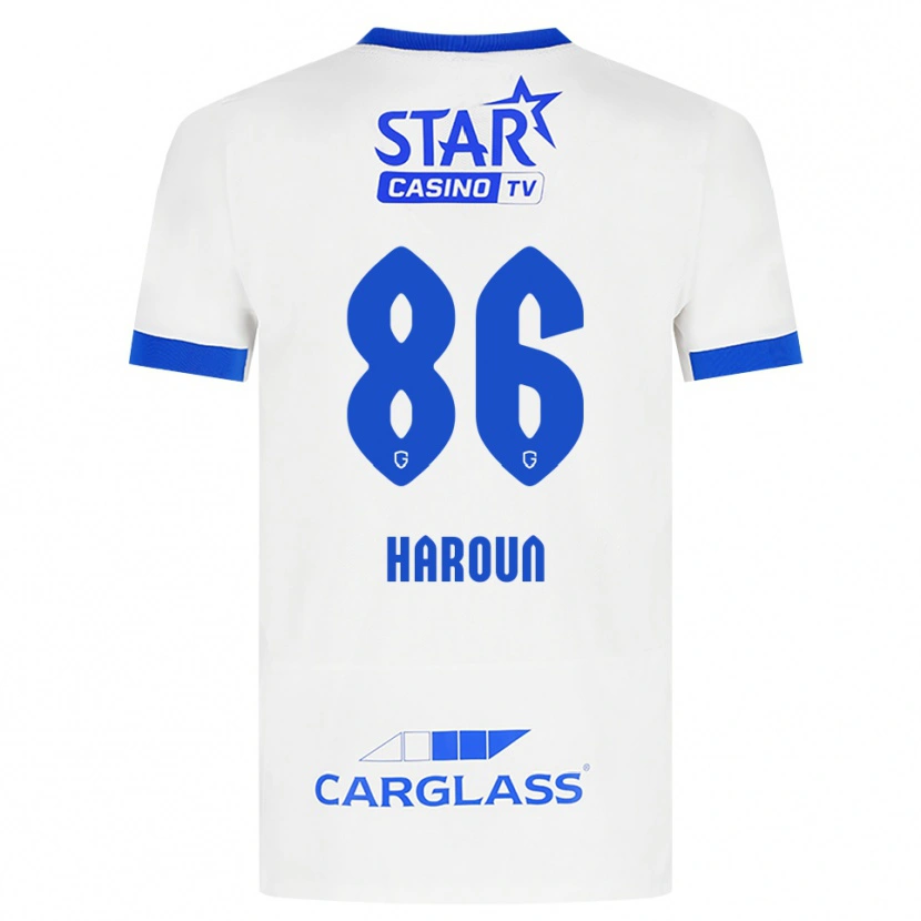 Danxen Kinder Kenan Haroun #86 Weiß Blau Auswärtstrikot Trikot 2026/27 T-Shirt Österreich