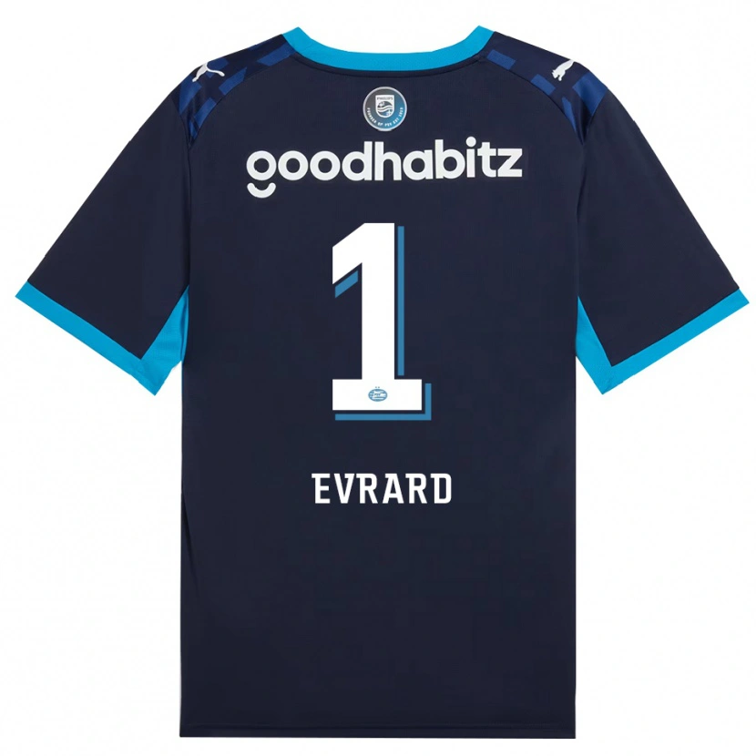 Danxen Kinder Nicky Evrard #1 Himmelblau Königlichblau Ausweichtrikot Trikot 2026/27 T-Shirt Österreich