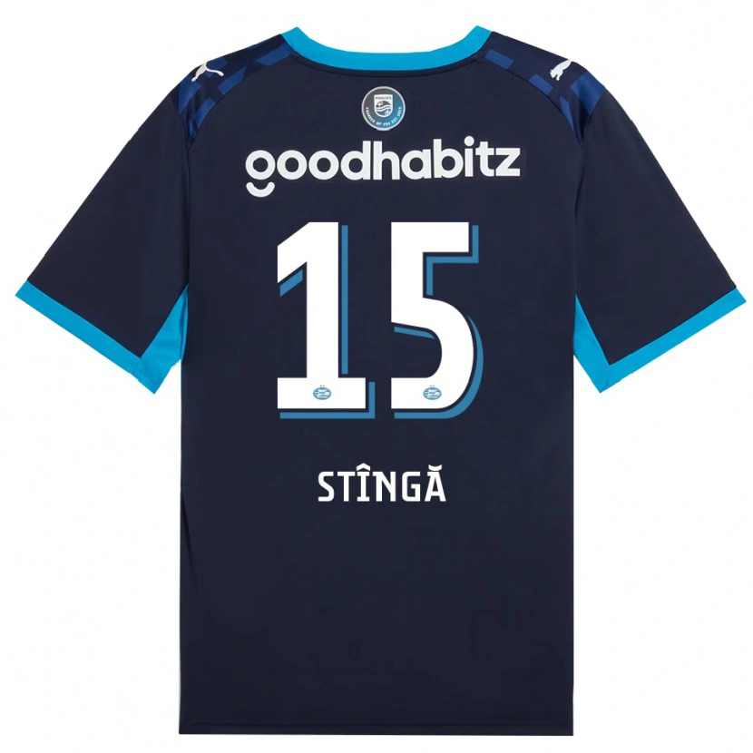 Danxen Kinder Lucas Stîngă #15 Himmelblau Königlichblau Ausweichtrikot Trikot 2026/27 T-Shirt Österreich