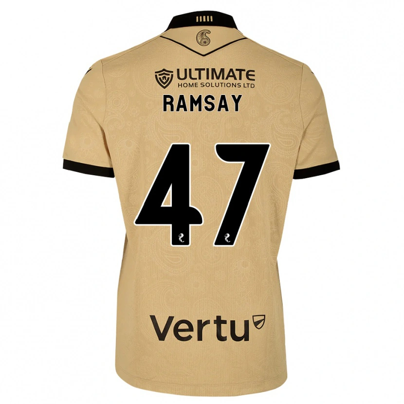 Danxen Kinder Calvin Ramsay #47 Burlywood Schwarz Auswärtstrikot Trikot 2026/27 T-Shirt Österreich