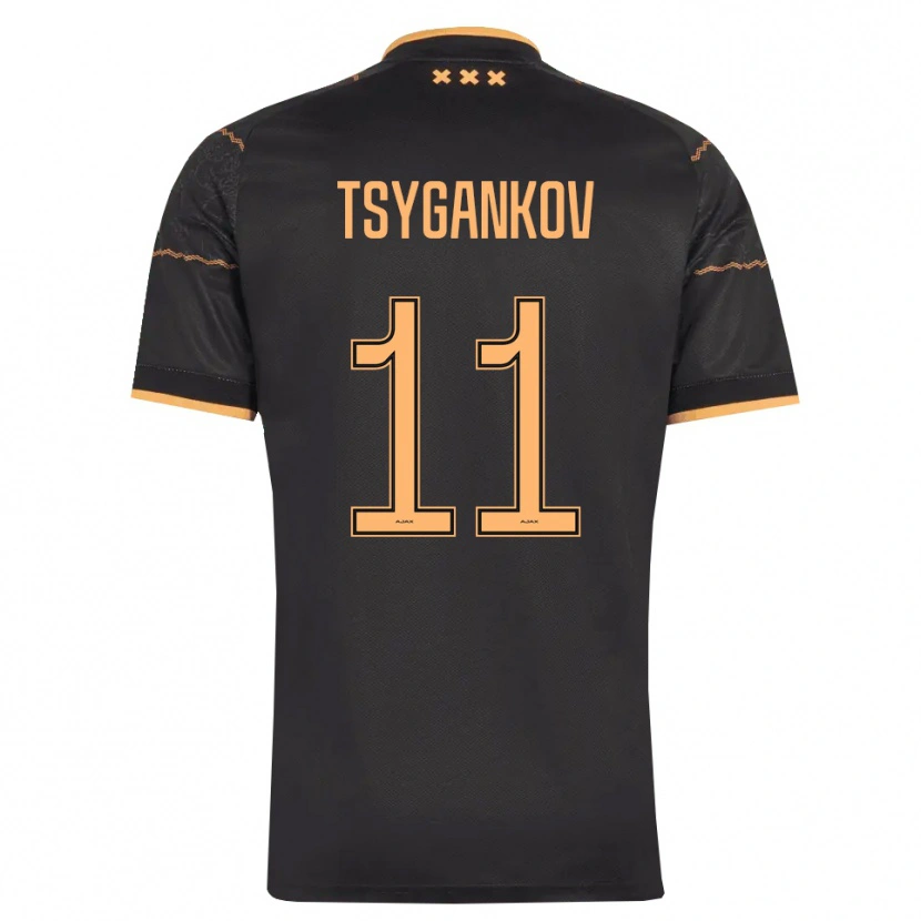 Danxen Kinder Viktor Tsygankov #11 Schwarz Orange Auswärtstrikot Trikot 2026/27 T-Shirt Österreich