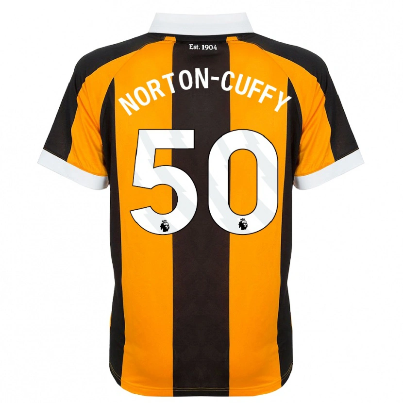 Danxen Kinder Brooke Norton-Cuffy #50 Orange Schwarz Weiß Heimtrikot Trikot 2026/27 T-Shirt Österreich