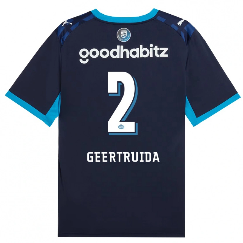 Danxen Kinder Lutsharel Geertruida #2 Himmelblau Königlichblau Ausweichtrikot Trikot 2026/27 T-Shirt Österreich