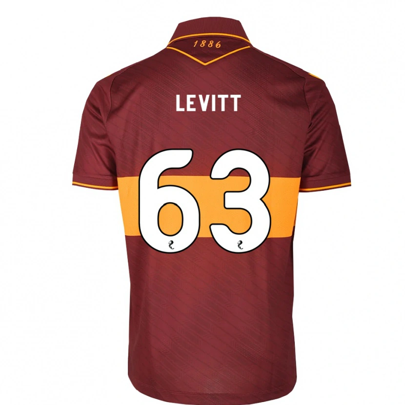 Danxen Kinder Dylan Levitt #63 Orange Maroon Auswärtstrikot Trikot 2026/27 T-Shirt Österreich