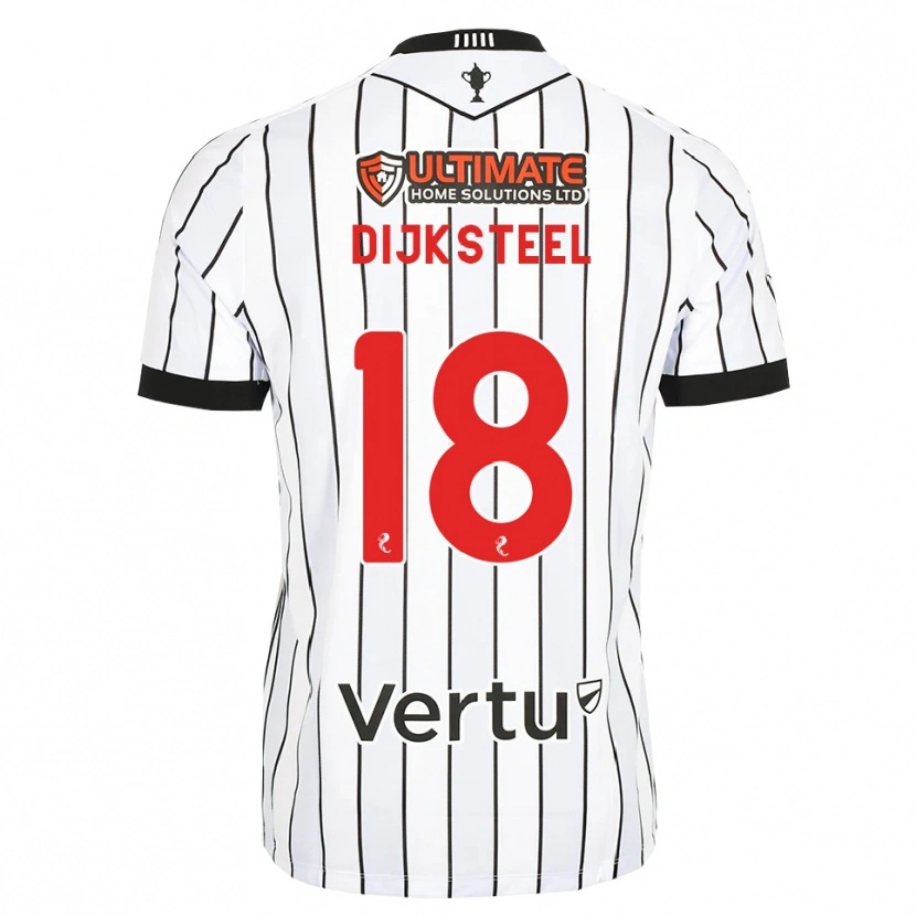 Danxen Herren Malik Dijksteel #18 Weiß Schwarz Rot Heimtrikot Trikot 2026/27 T-Shirt Österreich