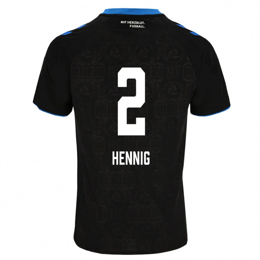 Danxen Herren Lenny Hennig #2 Schwarz Weiß Rot Heimtrikot Trikot 2026/27 T-Shirt Österreich