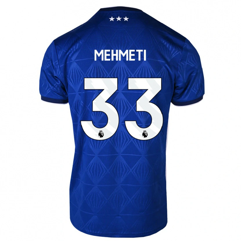 Danxen Herren Anis Mehmeti #33 Mittelblau Weiß Rot Heimtrikot Trikot 2026/27 T-Shirt Österreich