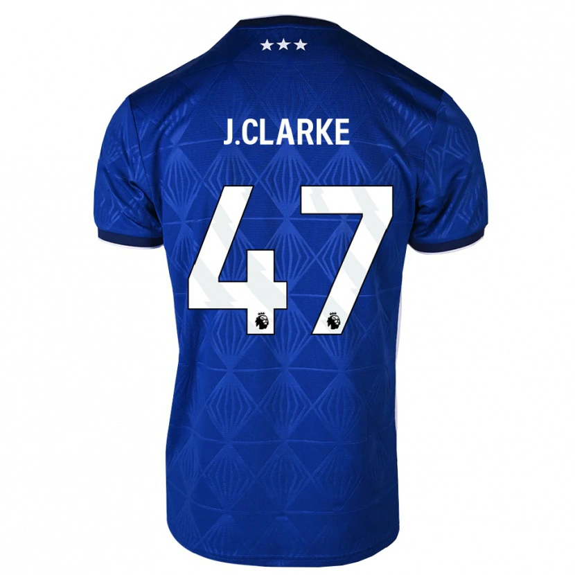 Danxen Herren Jack Clarke #47 Mittelblau Weiß Rot Heimtrikot Trikot 2026/27 T-Shirt Österreich