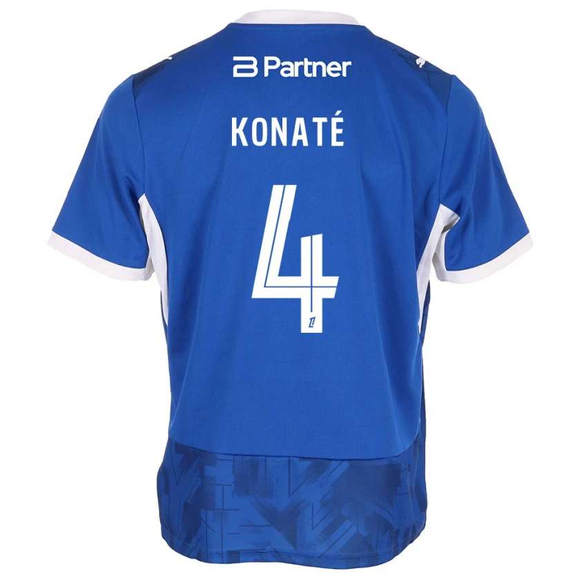 Danxen Herren Djibril Konaté #4 Mittelblau Weiß Heimtrikot Trikot 2026/27 T-Shirt Österreich
