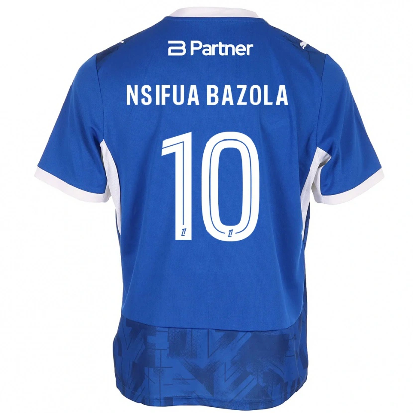 Danxen Herren Preston Nsifua Bazola #10 Mittelblau Weiß Heimtrikot Trikot 2026/27 T-Shirt Österreich