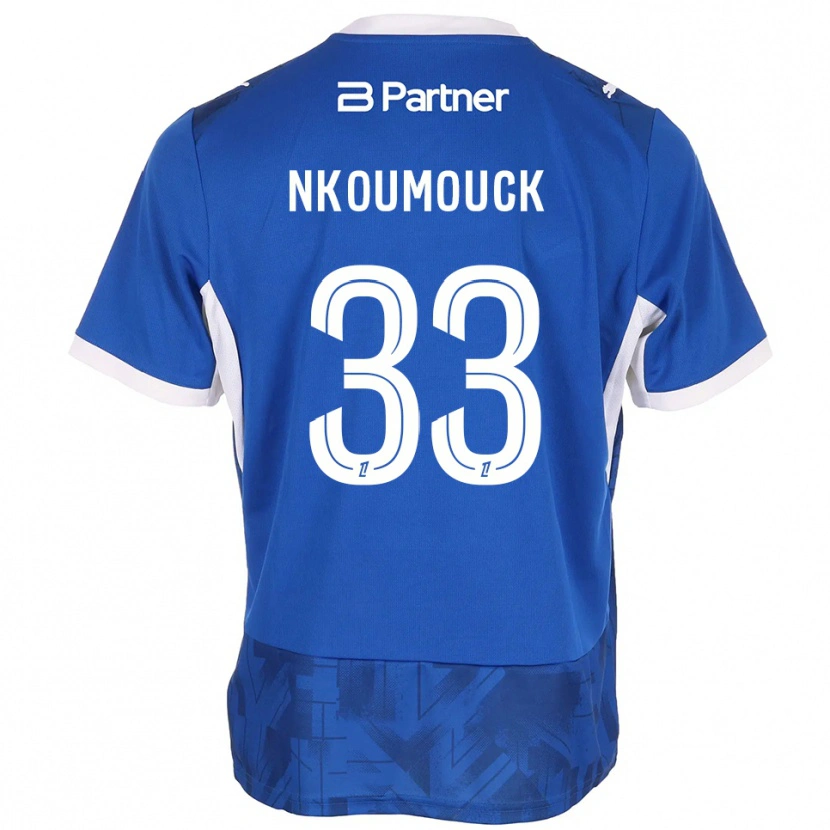 Danxen Herren Marc-Anthony Nkoumouck #33 Mittelblau Weiß Heimtrikot Trikot 2026/27 T-Shirt Österreich