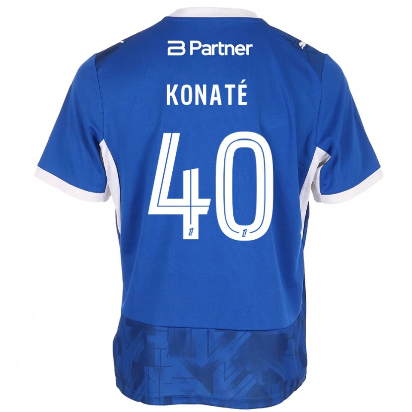 Danxen Herren Hillel Konaté #40 Mittelblau Weiß Heimtrikot Trikot 2026/27 T-Shirt Österreich