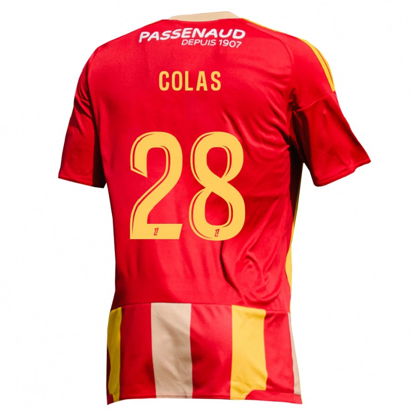 Danxen Herren Erwan Colas #28 Rot Gelb Grün Heimtrikot Trikot 2026/27 T-Shirt Österreich