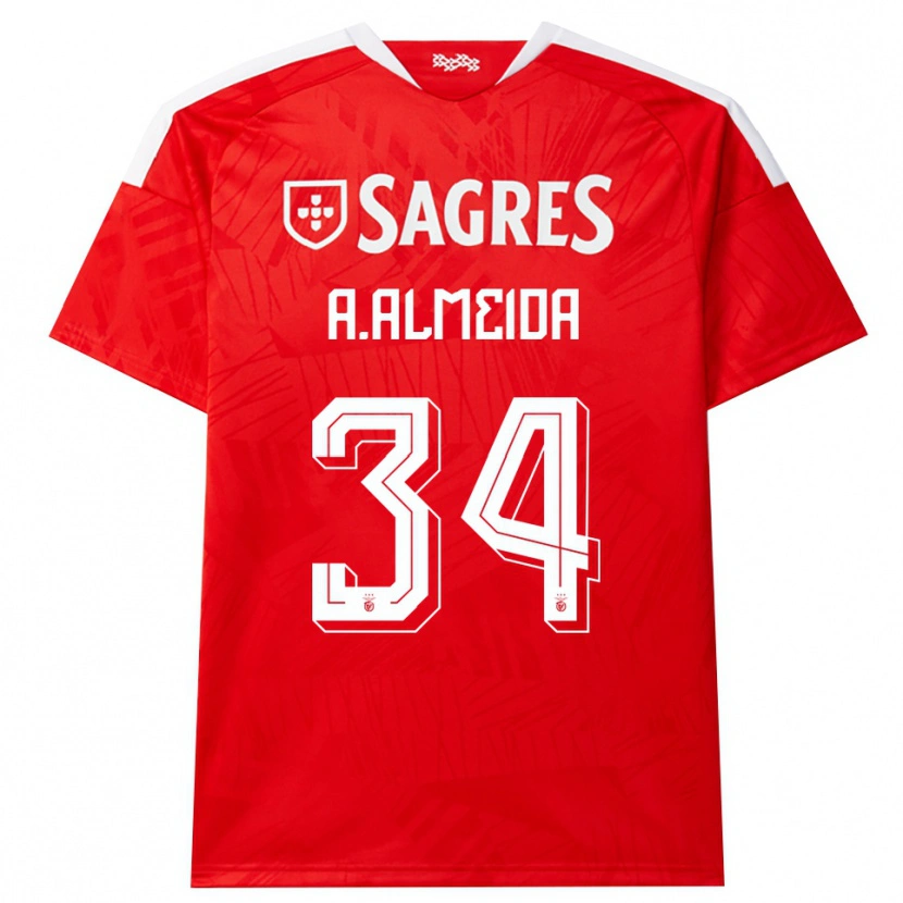 Danxen Herren Andre Almeida #34 Rot Weiß Gelb Heimtrikot Trikot 2026/27 T-Shirt Österreich