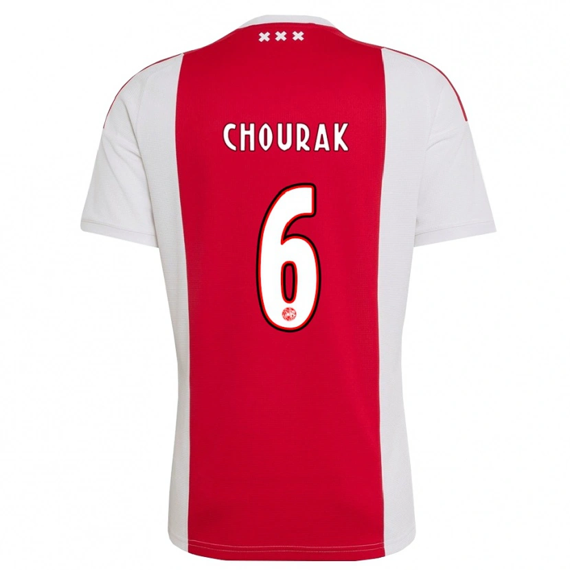 Danxen Herren Nassef Chourak #6 Rot Weiß Gelb Heimtrikot Trikot 2026/27 T-Shirt Österreich