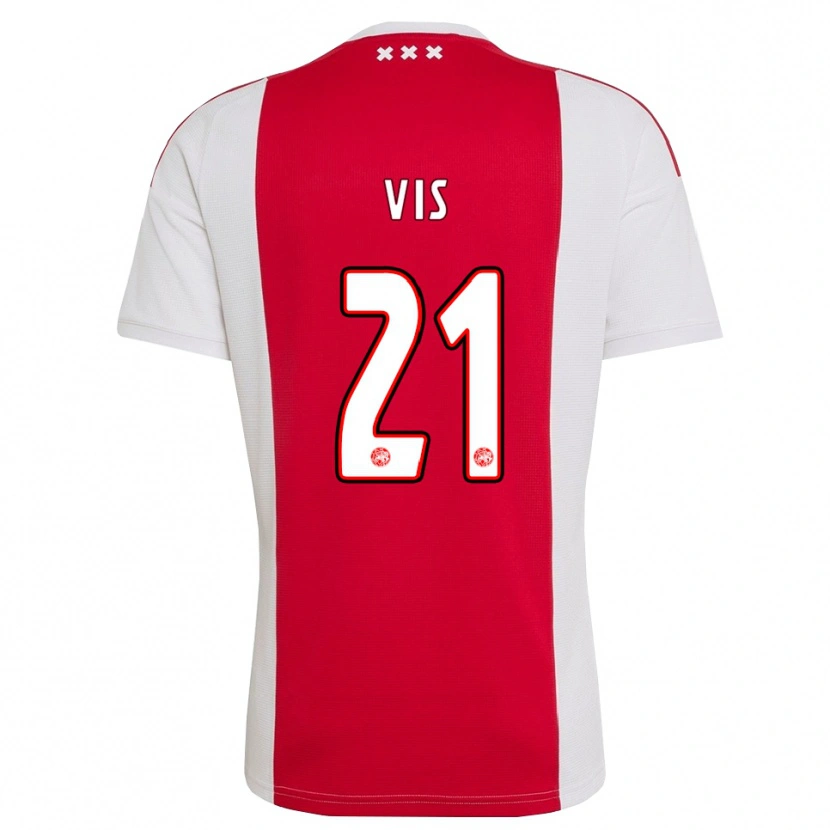 Danxen Herren Tijmen Vis #21 Rot Weiß Gelb Heimtrikot Trikot 2026/27 T-Shirt Österreich