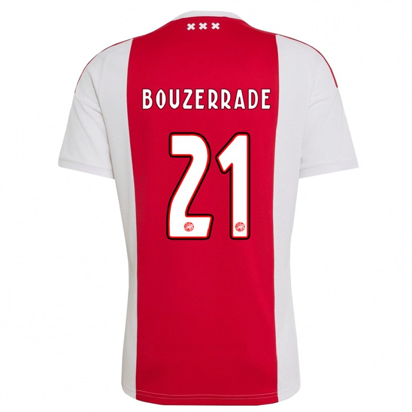 Danxen Herren Zaina Bouzerrade #21 Rot Weiß Gelb Heimtrikot Trikot 2026/27 T-Shirt Österreich
