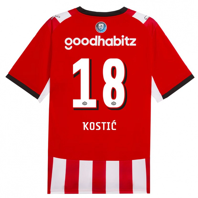 Danxen Herren Filip Kostic #18 Rot Weiß Schwarz Heimtrikot Trikot 2026/27 T-Shirt Österreich