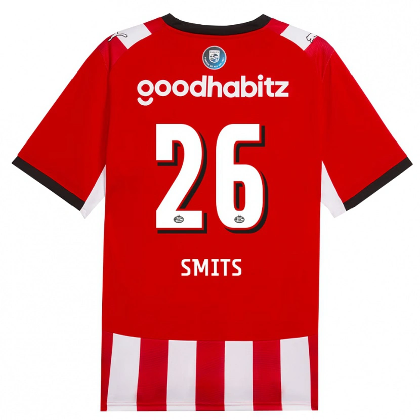 Danxen Herren Eef Smits #26 Rot Weiß Schwarz Heimtrikot Trikot 2026/27 T-Shirt Österreich