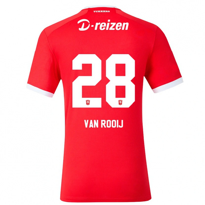 Danxen Herren Bart Van Rooij #28 Rot Weiß Heimtrikot Trikot 2026/27 T-Shirt Österreich