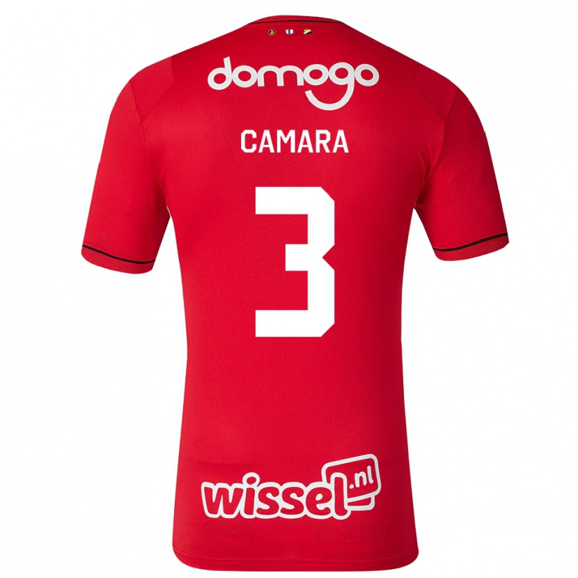 Danxen Herren Lamine Camara #3 Rot Weiß Schwarz Heimtrikot Trikot 2026/27 T-Shirt Österreich