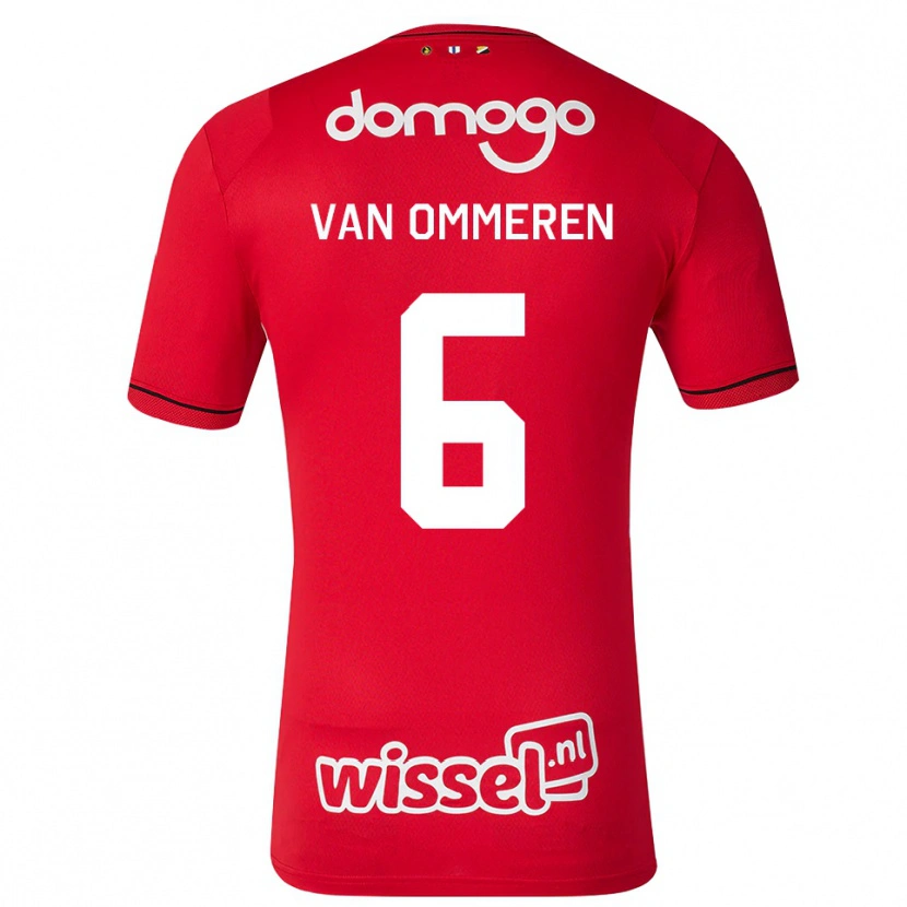 Danxen Herren Jaygo Van Ommeren #6 Rot Weiß Schwarz Heimtrikot Trikot 2026/27 T-Shirt Österreich