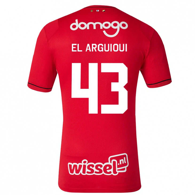Danxen Herren Rafik El Arguioui #43 Rot Weiß Schwarz Heimtrikot Trikot 2026/27 T-Shirt Österreich