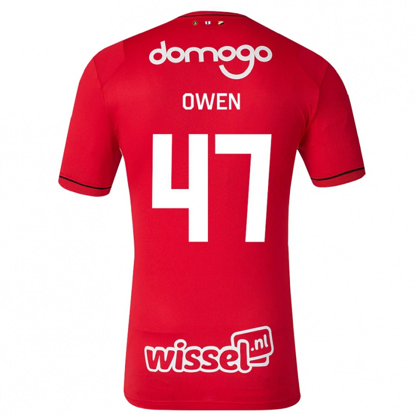 Danxen Herren Emmanuel Chigozie Owen #47 Rot Weiß Schwarz Heimtrikot Trikot 2026/27 T-Shirt Österreich
