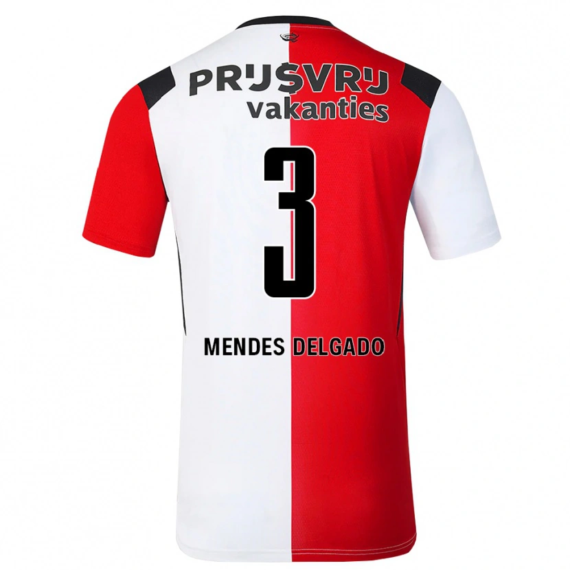 Danxen Herren Nestly Mendes Delgado #3 Rot Weiß Schwarz Heimtrikot Trikot 2026/27 T-Shirt Österreich