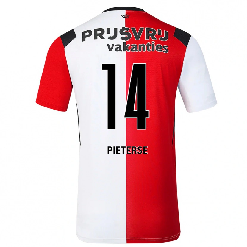 Danxen Herren Mika Pieterse #14 Rot Weiß Schwarz Heimtrikot Trikot 2026/27 T-Shirt Österreich